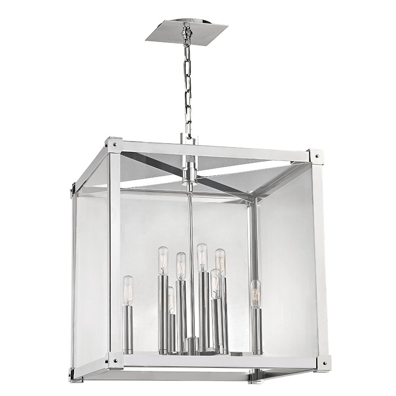 Forsyth 8 - Light Chandelier, Polished Nickel