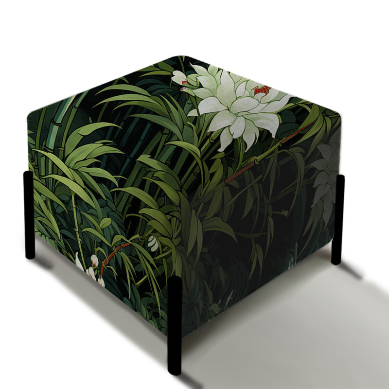 Repose-pieds carré Bamboo Forest Allure