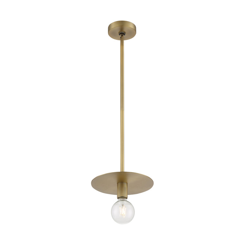 Luminaire suspendu à 1 lumière Sawvel, Laiton rétro
