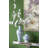 Porcelain Lidded Jar with Floral Patterns - 9"Dia. x 9" - Blue /White