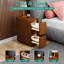 7.8" Wide Fully-Assembled Faux Leather Narrow Nightstand-934795001-925969966