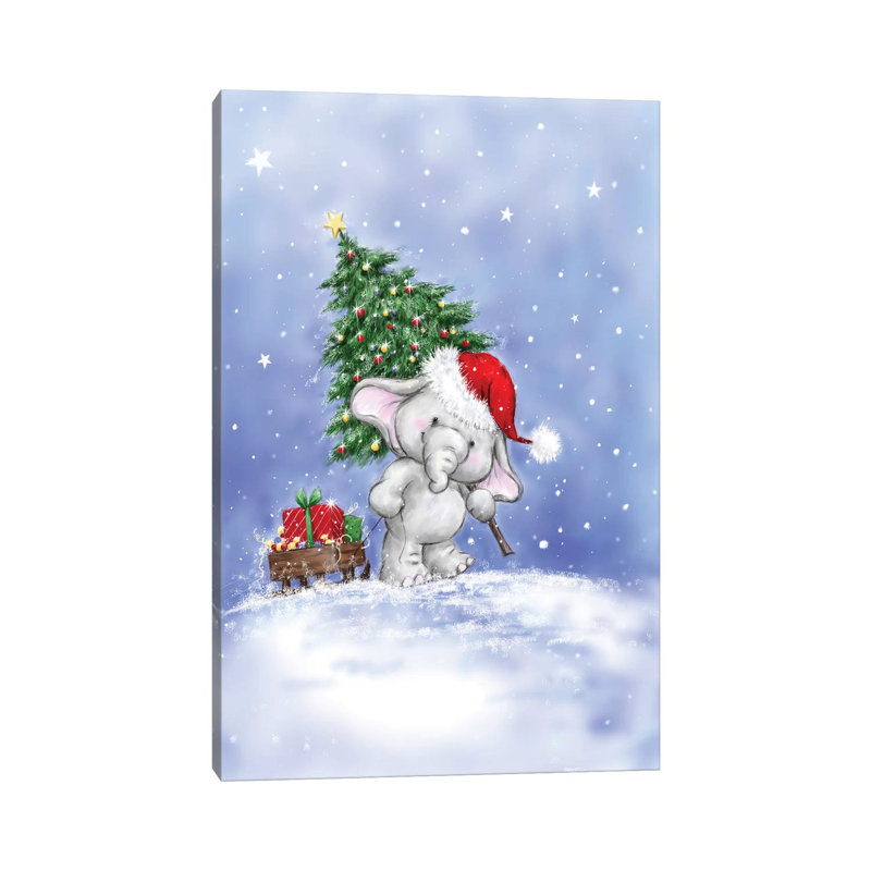 Elephant I 1 Piece Wrapped Canvas Wall Art, 20.32 cm H x 30.48 cm W