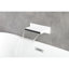 Robinet de lavabo de salle de bain haut débit, paroi de douche cascade, acier inoxydable, bec de remplissage mural blanc,-118767973