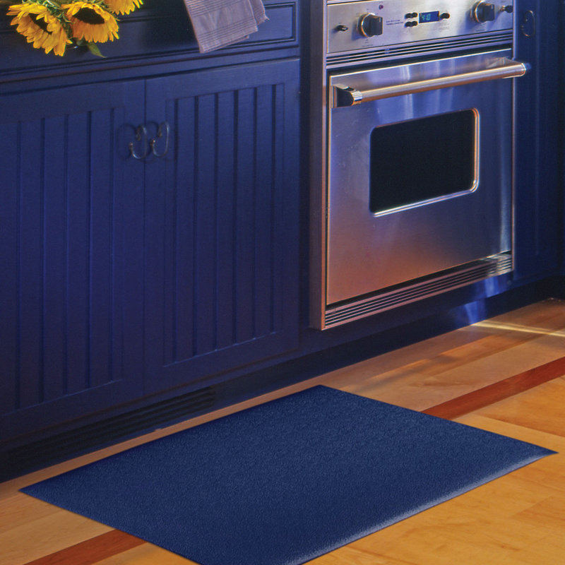 Tapis de porte confort, bleu, Rectangle 20 po x 30 po