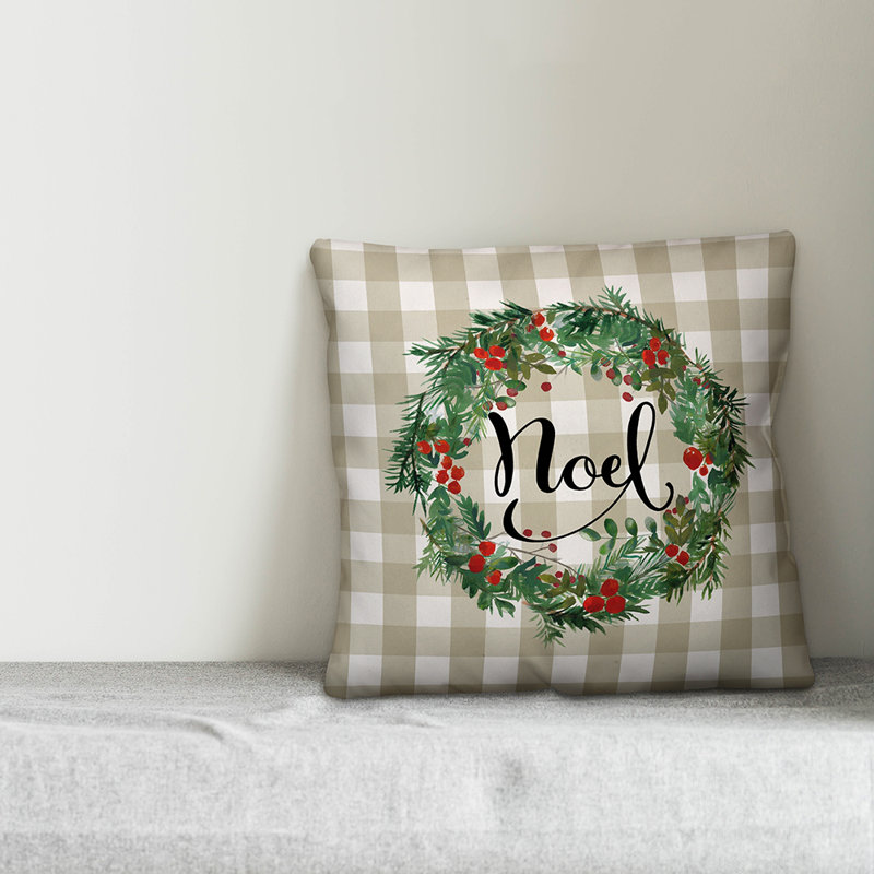  Plaid Square Throw Pillow