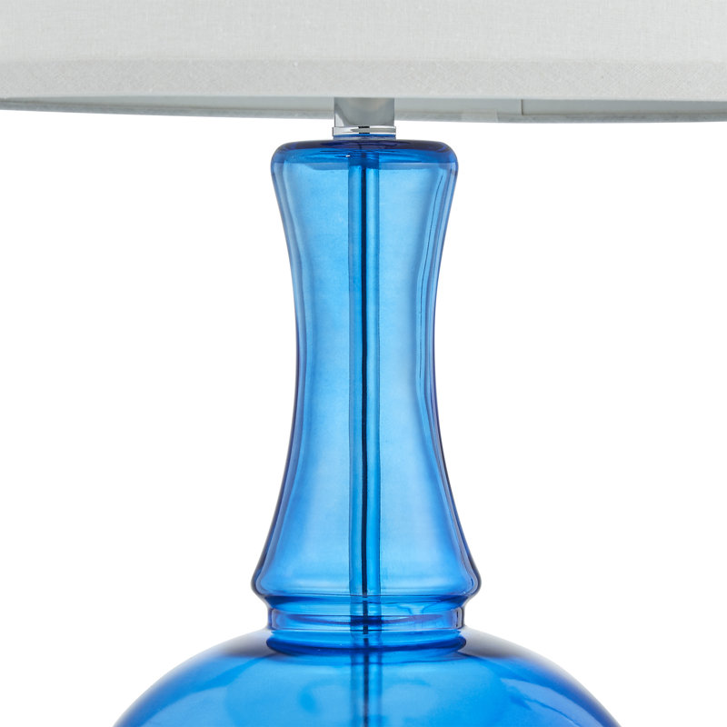 Lampe de table 31 po Teston, Bleu translucide