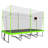 10x17FT Rectangular Trampoline with Basketball Hoop & Advanced Ladder - Green/Black