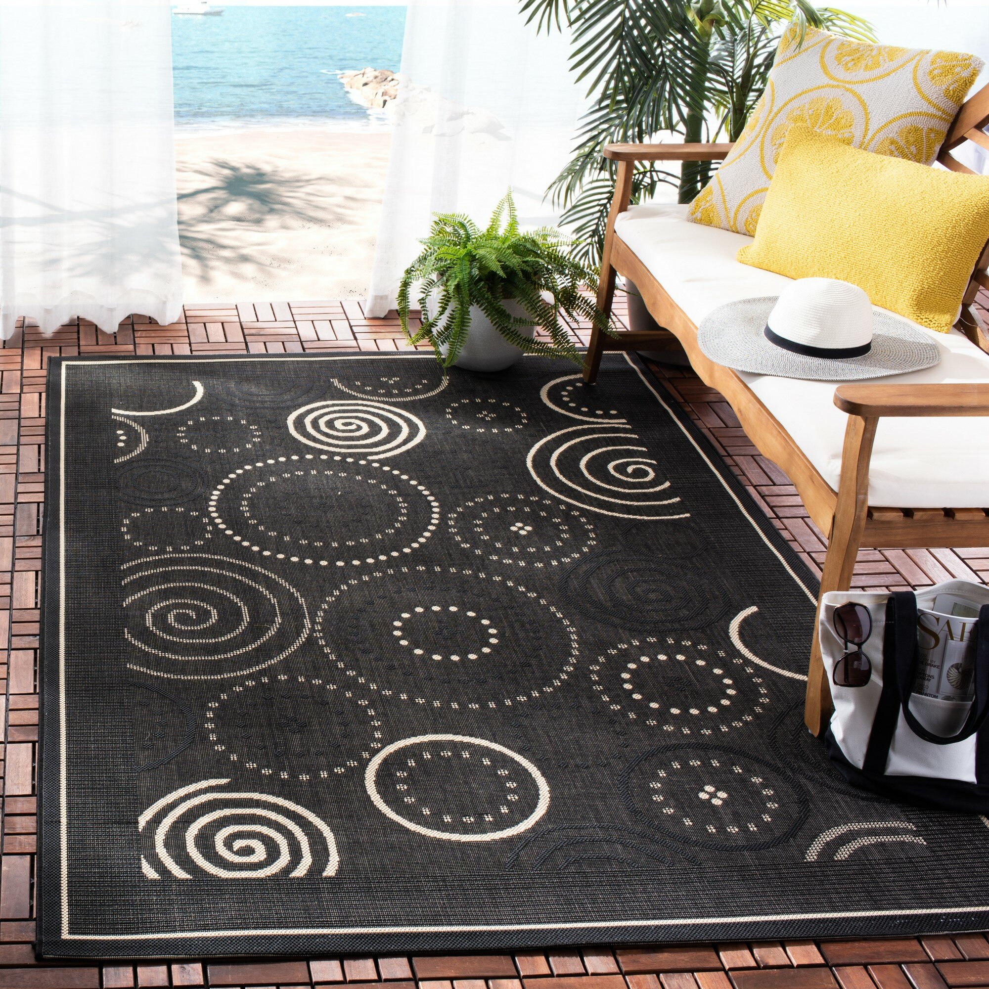 Modern Landscape Contemporary Non-Slip Outdoor Door Mat Winston Porter Mat Size