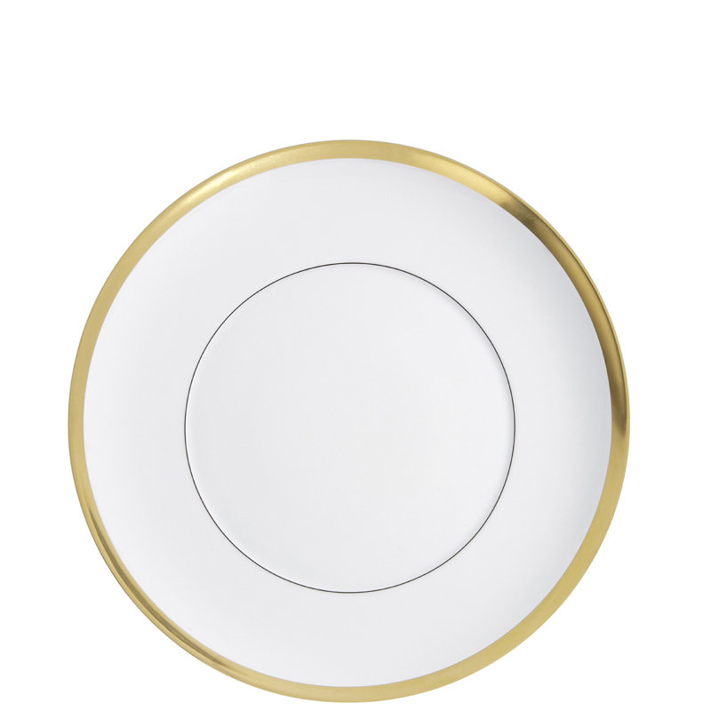 Domo Piece Porcelain China Dinnerware Set, Gold