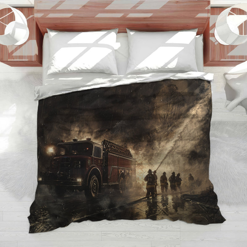 Blend Firefighters Cotton Blend Comforter, Twin Extra Long Comforter