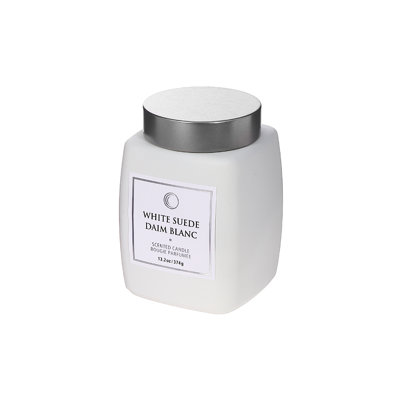 White Suede Scented Jar Candle