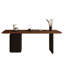 Table basse vintage en pin massif brun avec pattes en acier au carbone et rangement dissimulé-1339123574