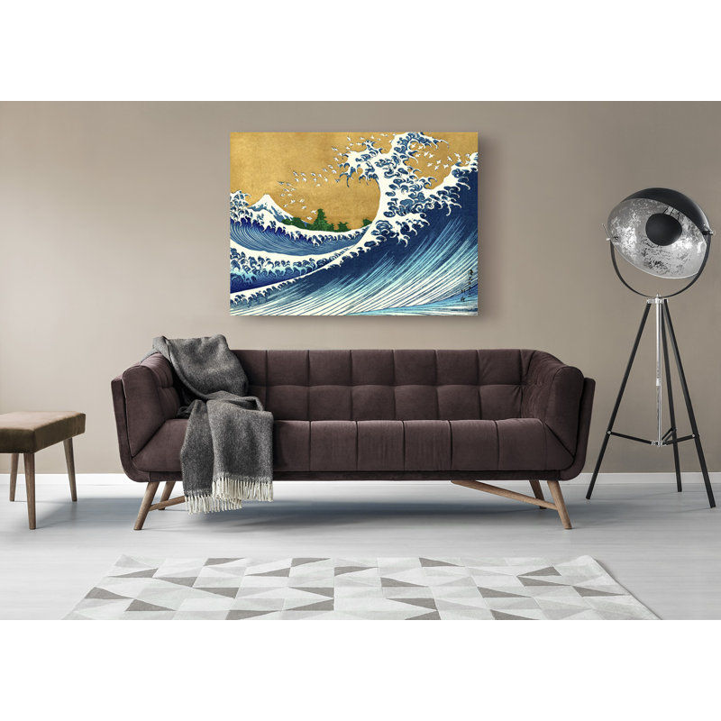 The Big Wave by Katsushika Hokusai - Wrapped Canvas Painting, 60cm H x 80cm W x 4cm D
