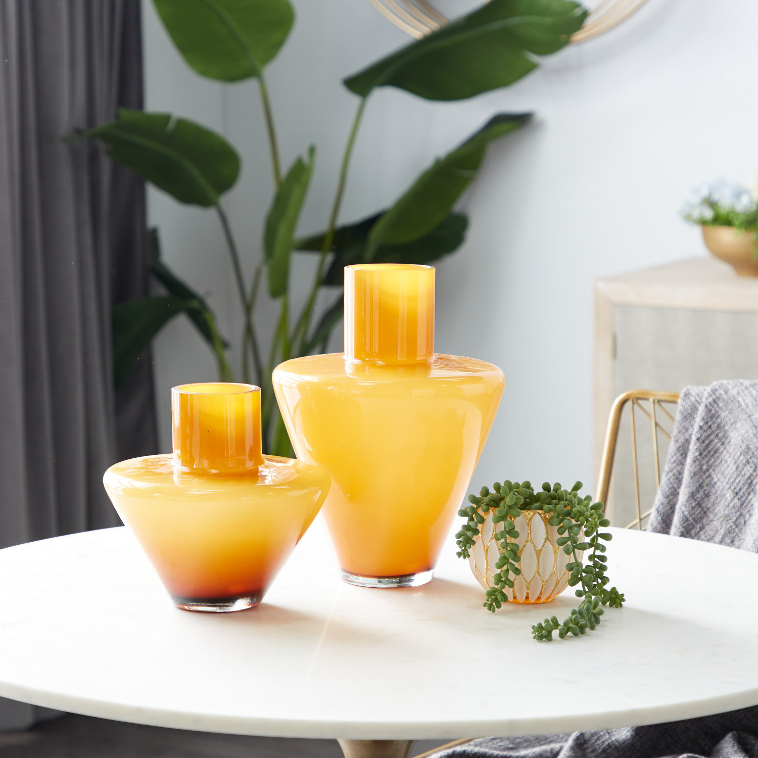Ersa Glass Table Vase, Orange