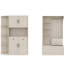 Armoire de couloir gauche / droite beige, rangement et suspension, 5 armoires, 8 tablettes, 4 crochets, imperméable, facile à installer, couleur multifonctionnelle, pour la cuisine, le couloir du salon, avec fonction d'arbre, ronde-341016972