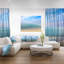«Blue Sky Sand Sun Daylight Large Seashore», reproduction de photo sur toile tendue-18297191