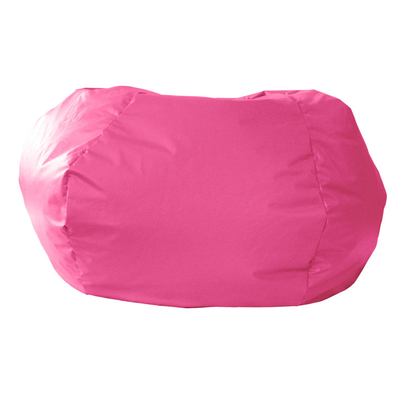 Fauteuil à billes classique Trule, Très très grand, Vinyle d'apparence cuir rose vif