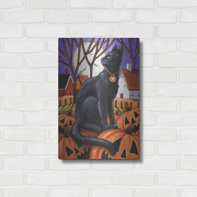 «Moon Cat Pumpkins» par Cathy Horvath, H 24 po x l 16 po
