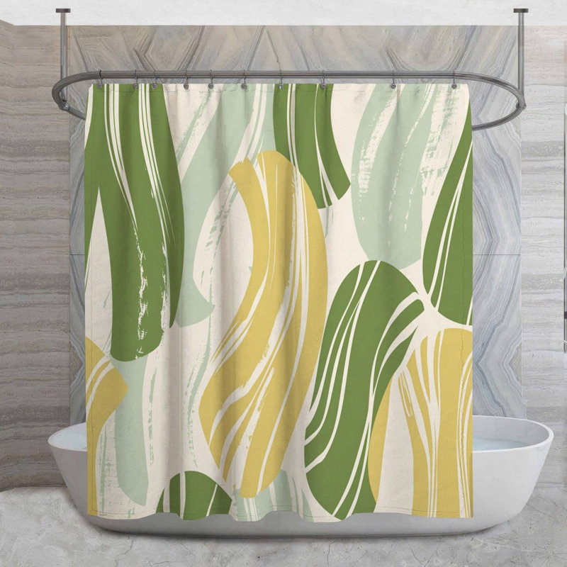 Rideau de douche Abstract Curves, H 83 po x l 70 po