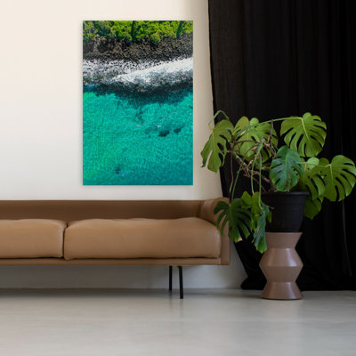 «Trees répondre à la mer», art mural contemporain abstrait océan