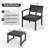 Ardengo Rectangular 2 - Person Bistro Set with Cushions