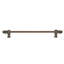 Acanthus 22 inches c.c. with 1/2 round smooth bar long pull Romanesque style in Oil Rub Bronze-193782378-193783188
