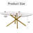 Rectangular Glass Dining Table With  0.39" Tempered Glass Top