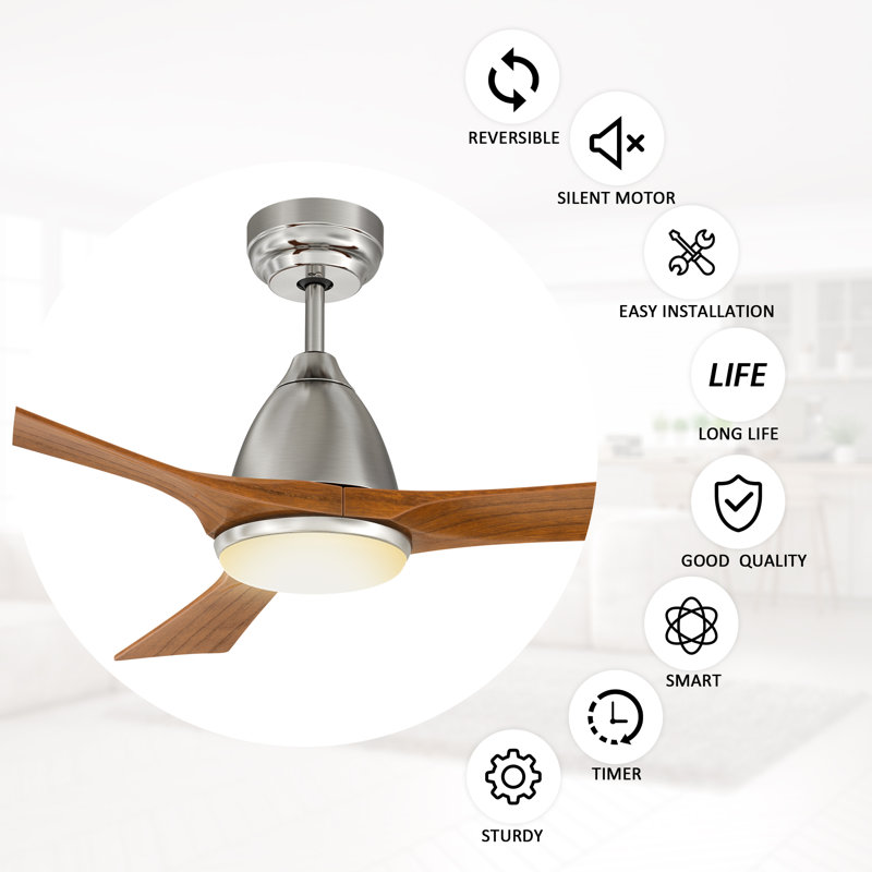 Emmabelle 52'' Ceiling Fan with LED Lights