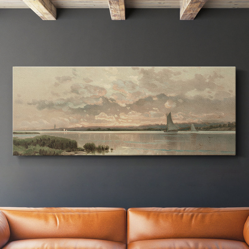 Série paysage - DLxxxv - Toile tendue avec châssis - Prêt à accrocher, H 16 po x l 40 po