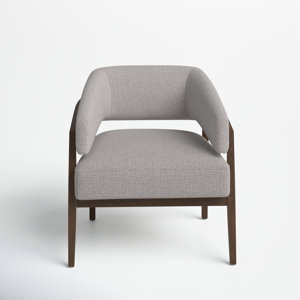 Maudette Wide Tufted Linen Armchair