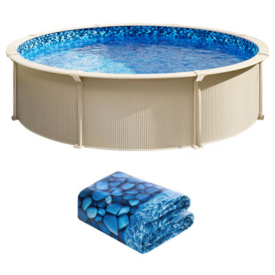 Round Pool Liner 18ft Pool Liner 52in Wall Height Durable