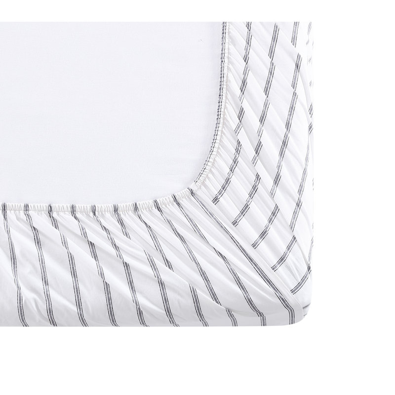4-Piece 200 Thread Count Cotton Percale Sheet Set , Queen Sheet Set with Fitted Sheet and Pillowcase, Gray
