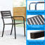 Ensemble de patio extérieur pivotant en métal - 4 fauteuils et table