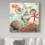 «Shell Collector Beach» par Art Licensing Studio, reproduction d'art graphique sur toile-31871919
