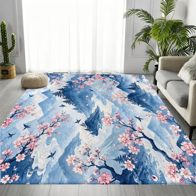 Tapis japonais Cherry Blossom Mountain