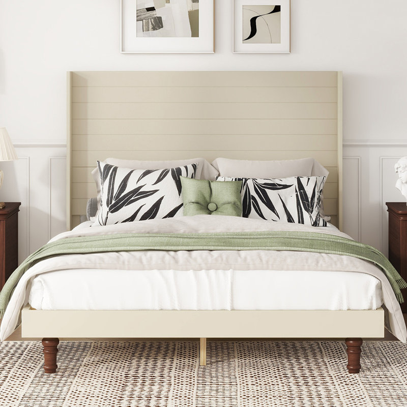 Stylish High Headboard Bed With Comfortable High Back Design, Ideal For Reading And Relaxing, High-Quality Construction