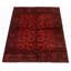 Tapis rouge foncé en laine noué à la main de conception unique 5 pi x 6 pi 6 po Iqarar