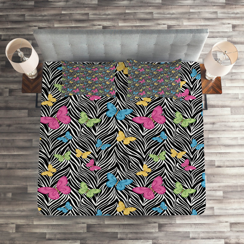 Glam Polyester Coverlet, King Bedspread + 2 Shams