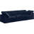 Cozy 119" Velvet Square Arm Modular Sofa with Reversible Cushions-937560795