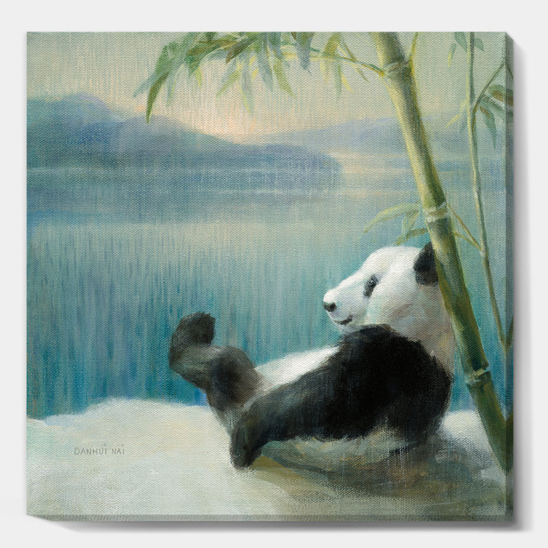 «Panda After a Long Day», reproduction d'art sur toile tendue, H 16 po x l 16 po x p 1 po