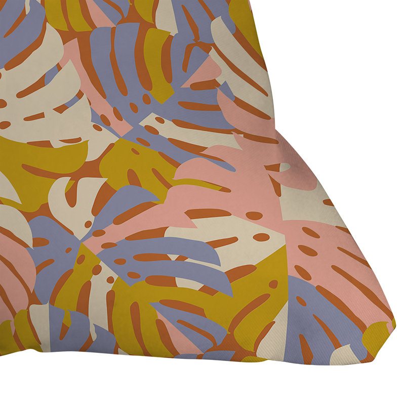 Coussin décoratif intérieur / extérieur Monstera, H 18 po x l 18 po