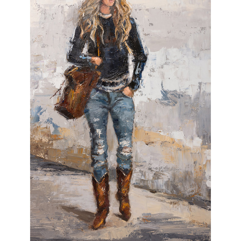 "Figurative - Southern Charm" par Donna J. West - reproduction d'art sur toile tendue, H 32 po x l 24 po
