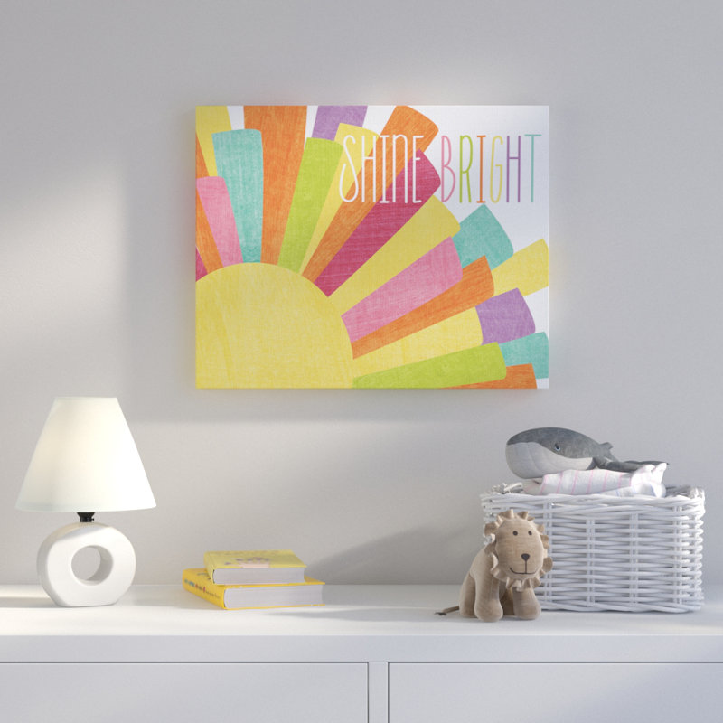 Krahn «Shine Bright Colorful Sun», art, H 24 po x l 30 po x P 1,5 po, Toile tendue