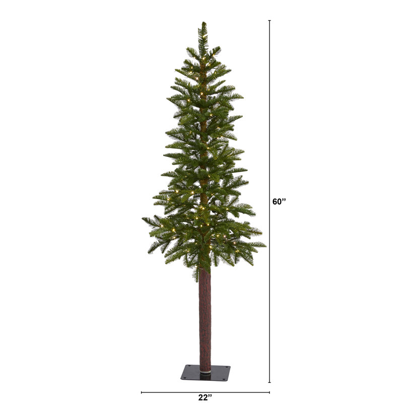 Lighted Artificial Christmas Tree, 5' H