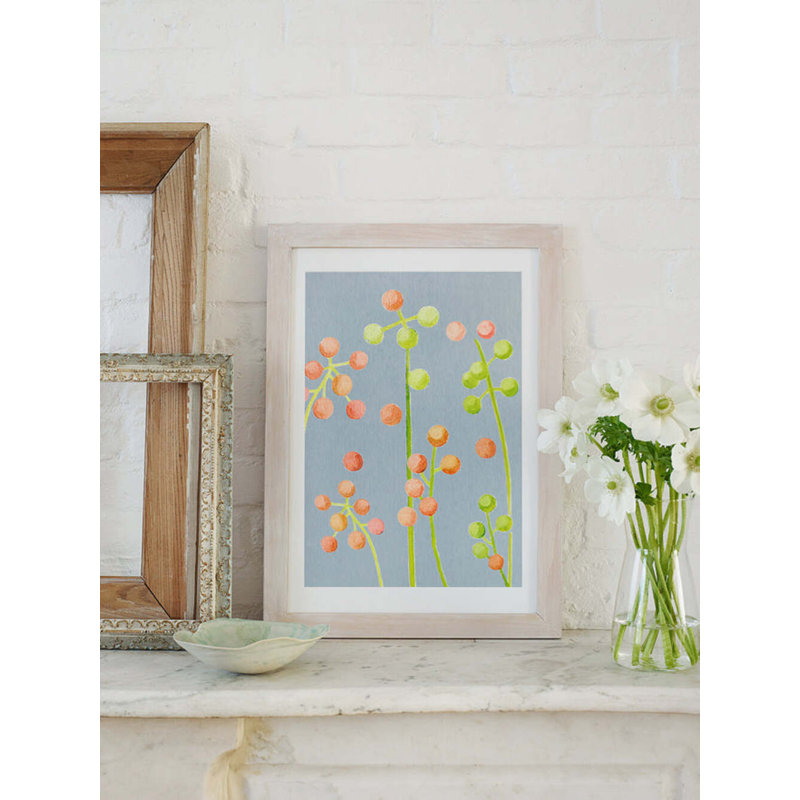 Brunia On Gray Print, 19" H x 13" W