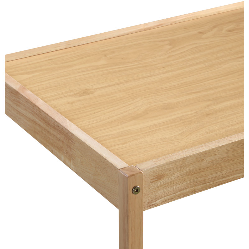 Natural Solid Wood Kids' Table and Chair Set - 3 Pieces