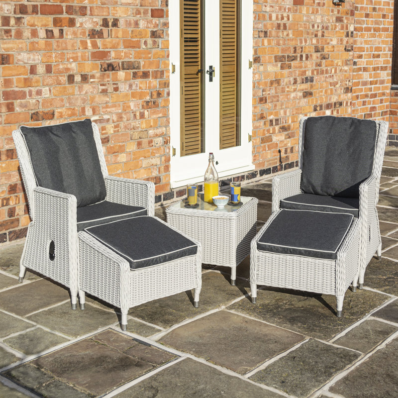 Rowlinson Prestbury Lounger Set Putty Grey
