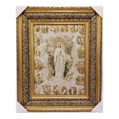 Tapisserie en tissu mélangé Lady of Lourdes