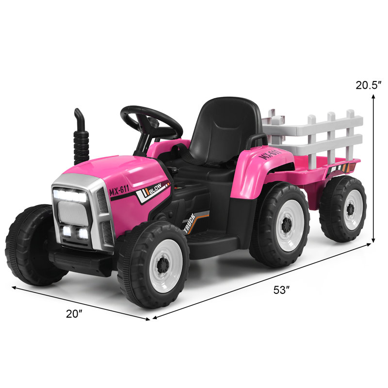 Costway Battery Powered Ride On with Remote Control, Pink