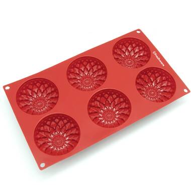 4 Piece Nonstick Silicone Baking Molds Set, Round, Square and Rectangular  Cake Mold Pan, Red, Pack - Harris Teeter